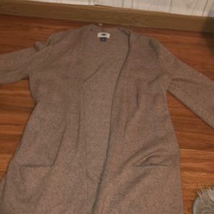 tan cardigan